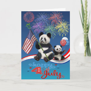 Patriotische Pandas Karte