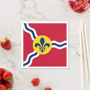 Patriotische Papierservietten, Flagge von St. Loui Serviette