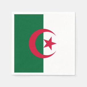 Patriotische Papierservietten mit algerischer Flag