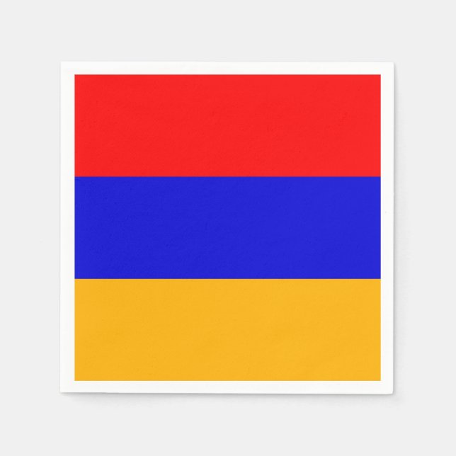 Patriotische Papierservietten mit armenischer Flag (Vorderseite)