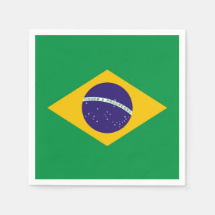Patriotische Papierservietten mit brasilianischer