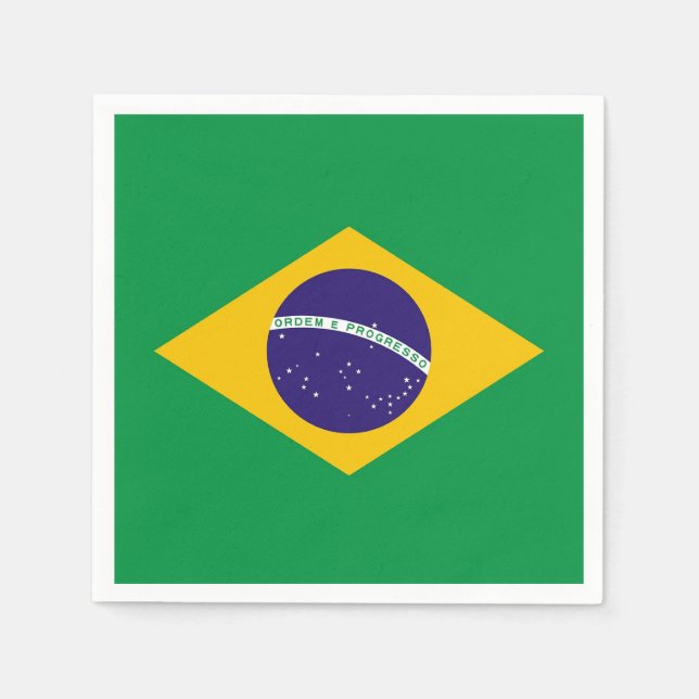Patriotische Papierservietten mit brasilianischer  (Vorderseite)