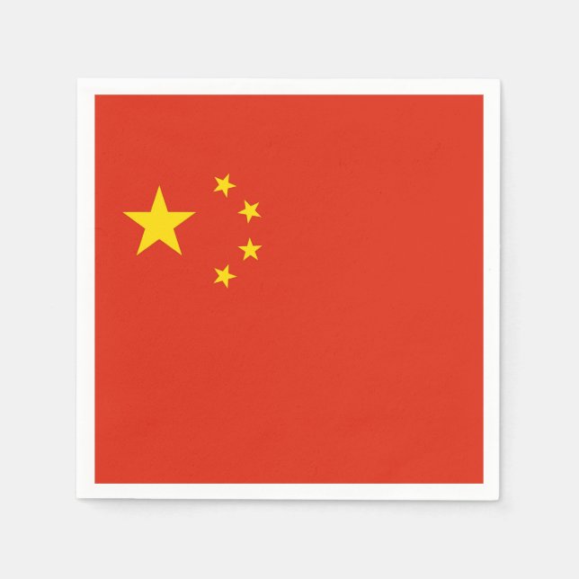 Patriotische Papierservietten mit China (Vorderseite)