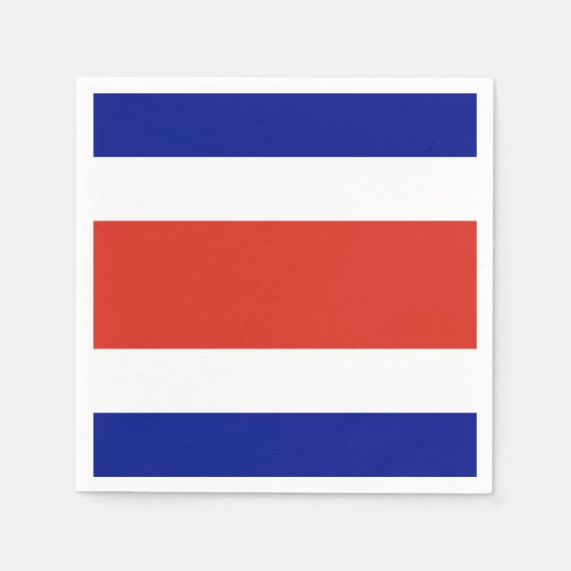 Patriotische Papierservietten mit der Flagge Costa (Vorderseite)