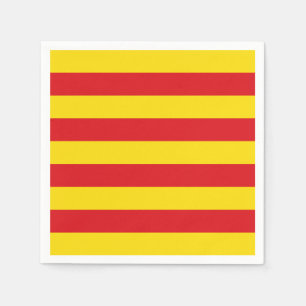 Patriotische Papierservietten mit der Flagge Katal
