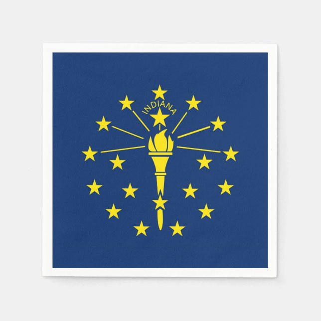 Patriotische Papierservietten mit der Flagge von I (Vorderseite)