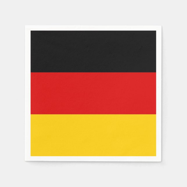 Patriotische Papierservietten mit deutscher Flagge (Vorderseite)