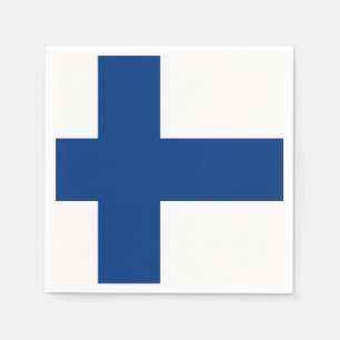 Patriotische Papierservietten mit Finnland-Flagge