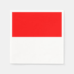 Patriotische Papierservietten mit Flagge Indonesie