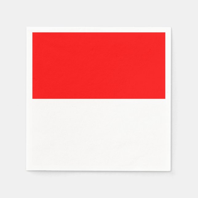 Patriotische Papierservietten mit Flagge Indonesie (Vorderseite)