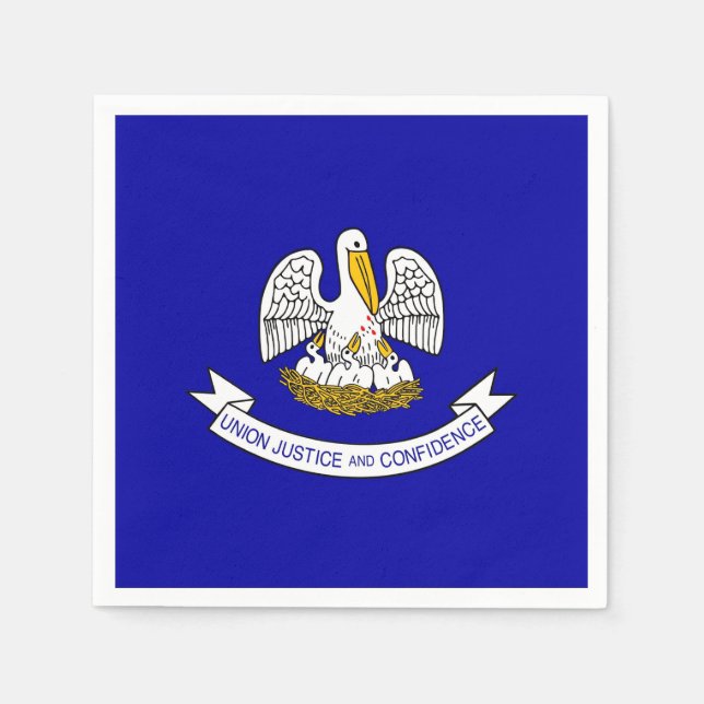 Patriotische Papierservietten mit Flagge von Louis (Vorderseite)