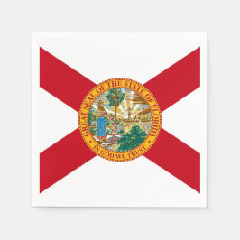 Patriotische Papierservietten mit Florida-Flagge