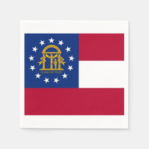 Patriotische Papierservietten mit georgischer Flag