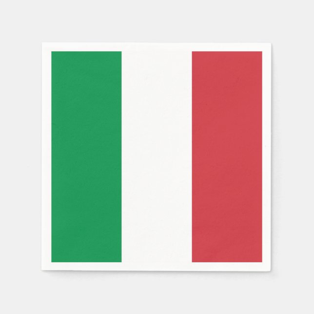 Patriotische Papierservietten mit italienischer Fl (Vorderseite)