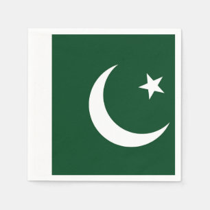 Patriotische Papierservietten mit pakistanischer F