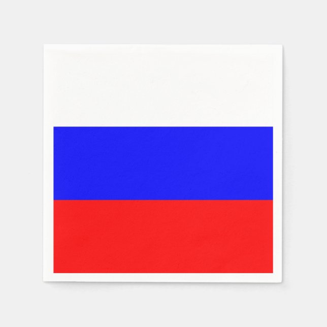 Patriotische Papierservietten mit russischer Flagg (Vorderseite)