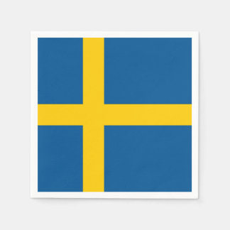 Patriotische Papierservietten mit schwedischer Fla