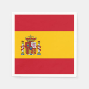 Patriotische Papierservietten mit spanischer Flagg