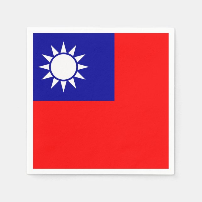 Patriotische Papierservietten mit taiwanesischer F (Vorderseite)