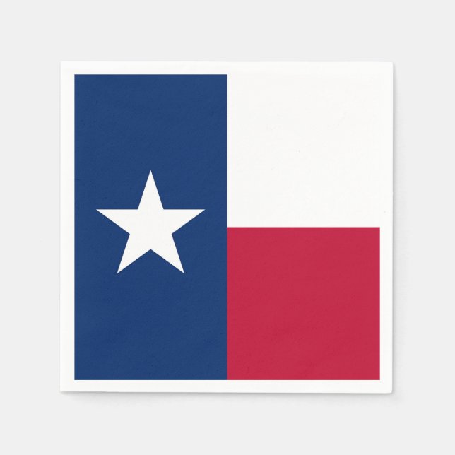 Patriotische Papierservietten mit Texas-Flagge (Vorderseite)