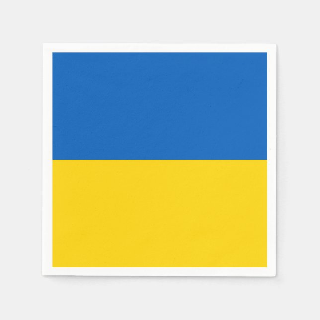 Patriotische Papierservietten mit ukrainischer Fla (Vorderseite)