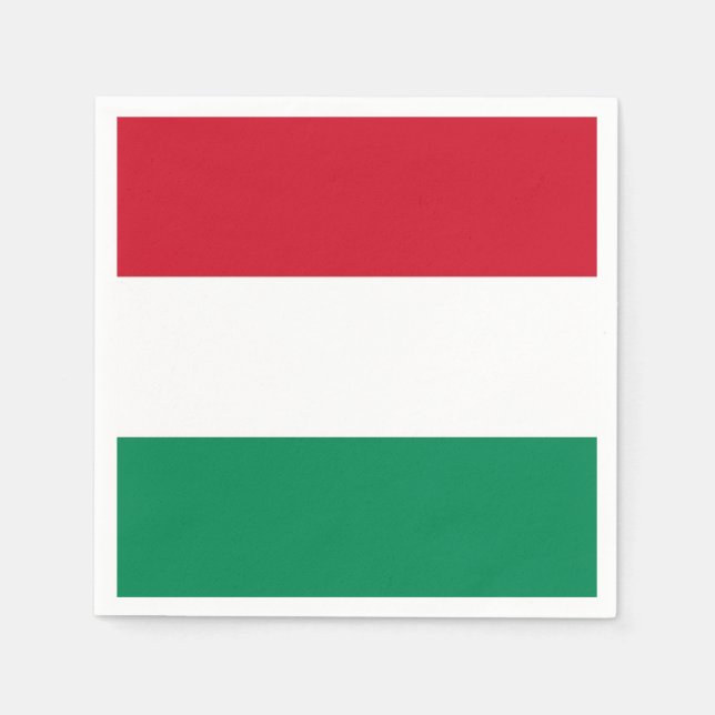 Patriotische Papierservietten mit ungarischer Flag (Vorderseite)