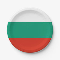 Patriotische Papiertafel mit bulgarischer Flagge