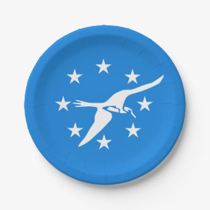 Patriotische Papiertafel mit der Flagge von Corpus Pappteller