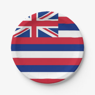 Patriotische Papiertafel mit Flagge Hawaiis Pappteller