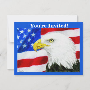 Patriotische Party Einladung - "amerikanischer Sto