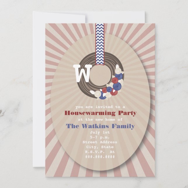 Patriotische Party Einladung für die Erwärmung von (Vorderseite)