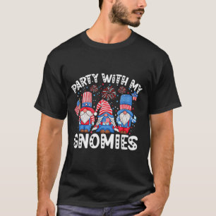 Patriotische Party mit Gnomies USA Unabhängigkeits T-Shirt