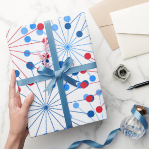 patriotische Partyverpackung der roten weißen Geschenkpapier