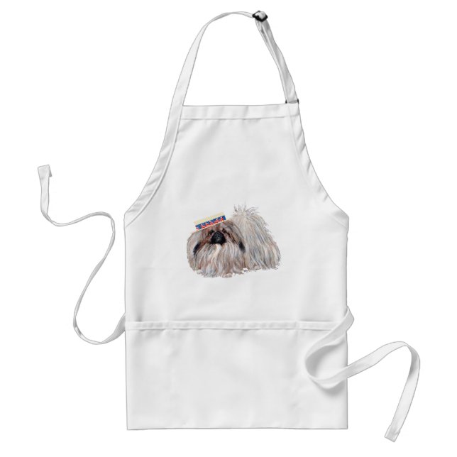 Patriotische Pekingese Cookout-SCHÜRZE Schürze (Vorne)