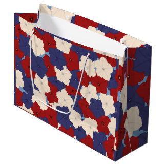 Patriotische Petunien Große Geschenktasche Geschenktüte