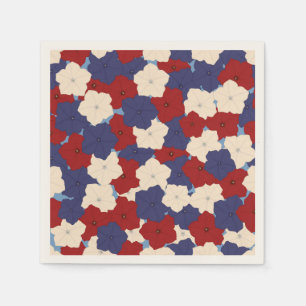 Patriotische Petunien Serviette
