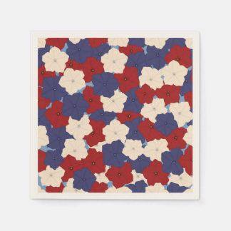 Patriotische Petunien Serviette