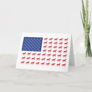 Patriotische Pferde Amerikanische Flagge Karte