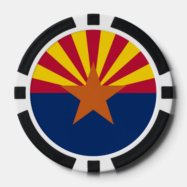 Patriotische Poker-Chips mit der Flagge von Arizon Pokerchips (Vorderseite)