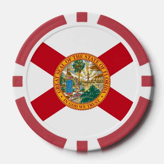 Patriotische Poker-Chips mit der Flagge von Florid Pokerchips (Vorderseite)
