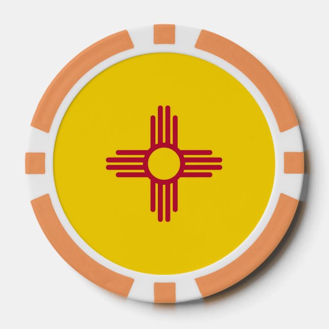 Patriotische Poker-Chips mit Fahne in New Mexico Pokerchips (Vorderseite)