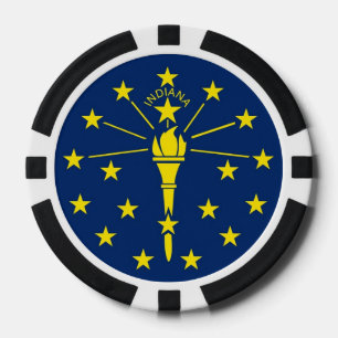 Patriotische Poker-Chips mit Fahne von Indiana Pokerchips