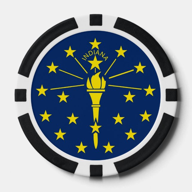 Patriotische Poker-Chips mit Fahne von Indiana Pokerchips (Vorderseite)