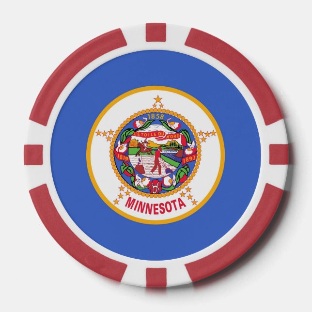 Patriotische Poker-Chips mit Flag Minnesota Pokerchips (Vorderseite)