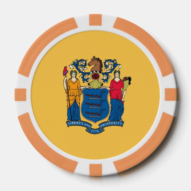 Patriotische Poker-Chips mit Flag New Jersey Pokerchips (Vorderseite)