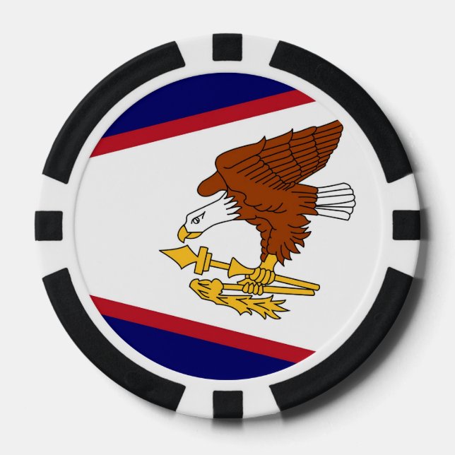 Patriotische Poker-Chips mit Flag von Amerikanisch Pokerchips (Vorderseite)