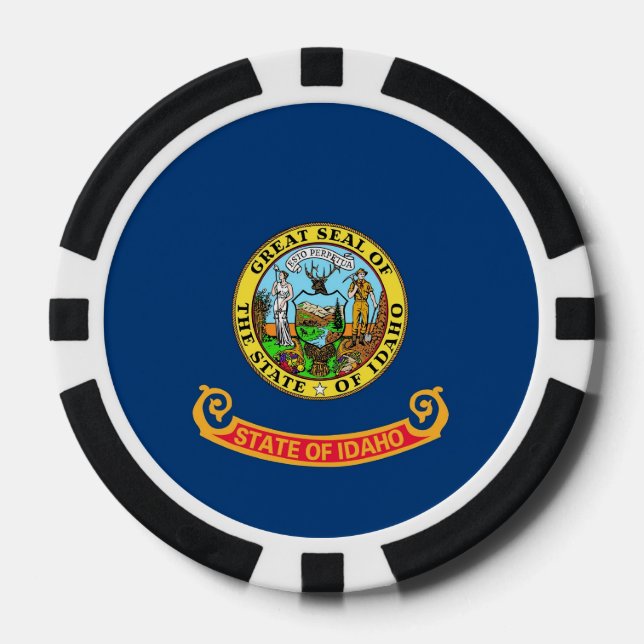 Patriotische Poker-Chips mit Flagge von Idaho Pokerchips (Vorderseite)