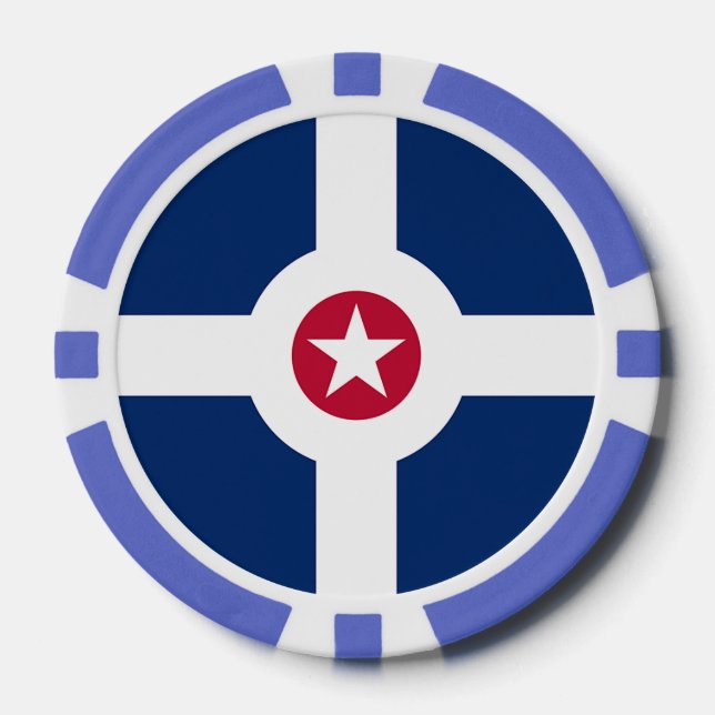 Patriotische Poker-Chips mit Flagge von Indianapol Pokerchips (Vorderseite)
