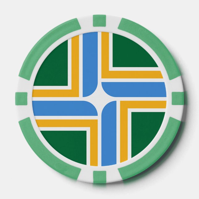 Patriotische Poker-Chips mit Flagge von Portland Pokerchips (Vorderseite)