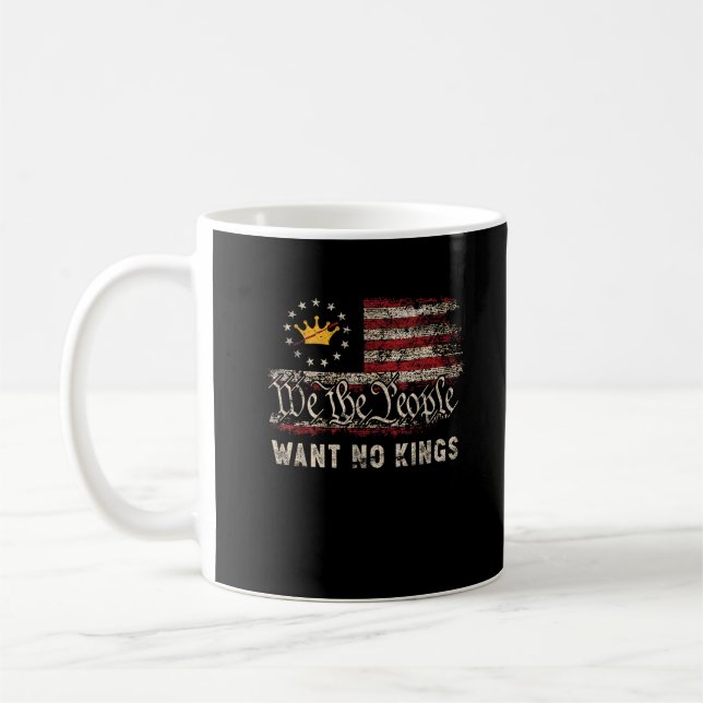 Patriotische Politik Protest Keine Könige In Ameri Kaffeetasse (Links)
